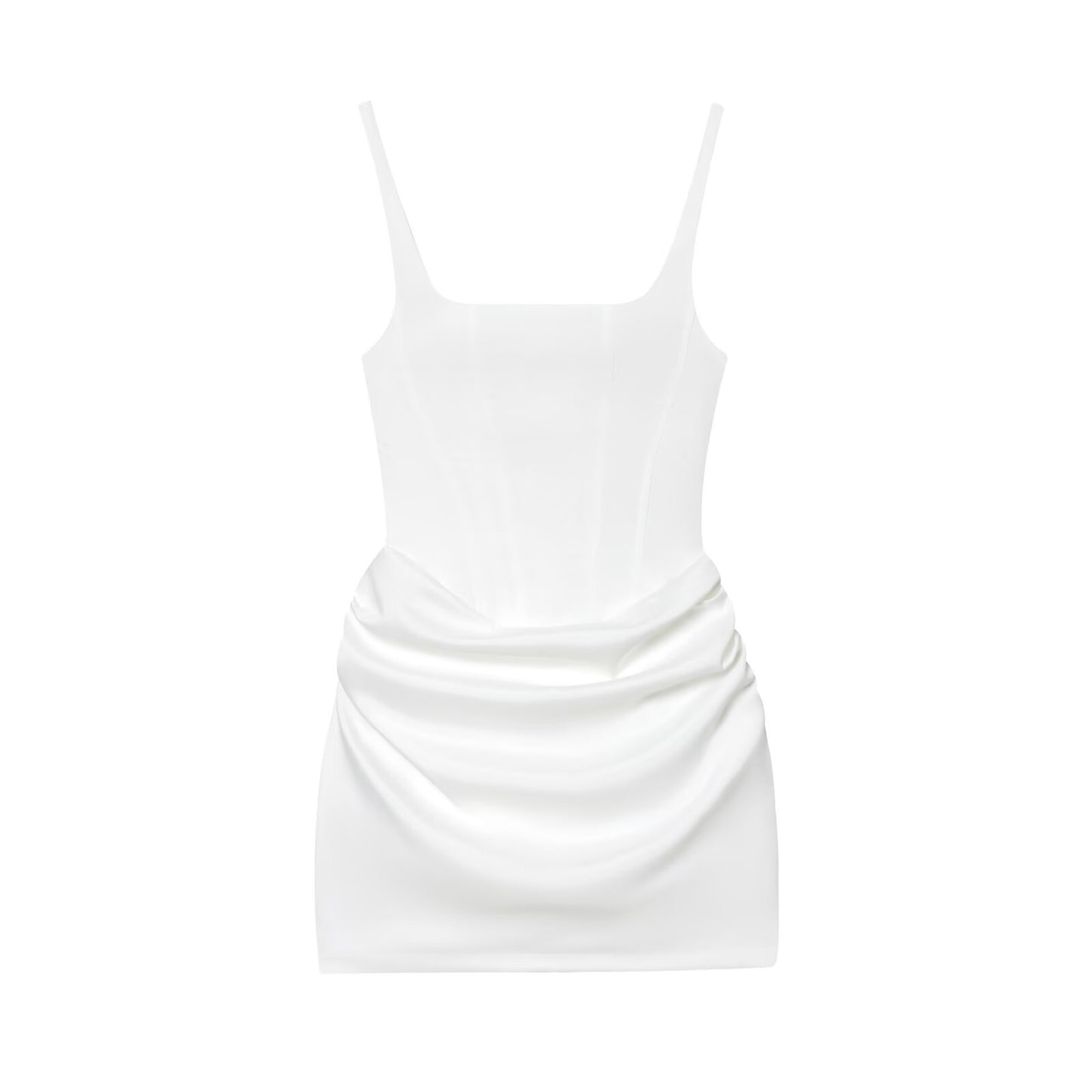 French Style Pleated Mini Dress