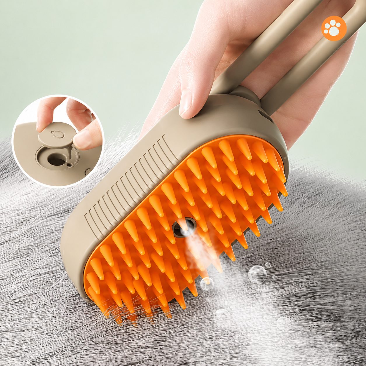 3-in-1 Pet Steam Brush for Cats & Dogs