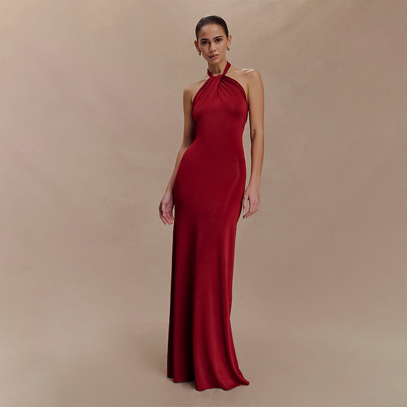 Elegant Halter Maxi Dress