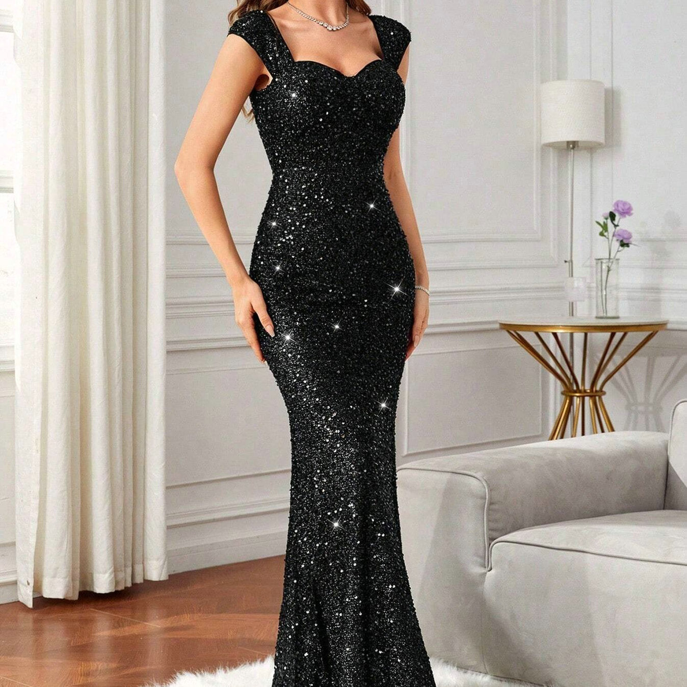 Luxury Sequin Mermaid Evening Dress